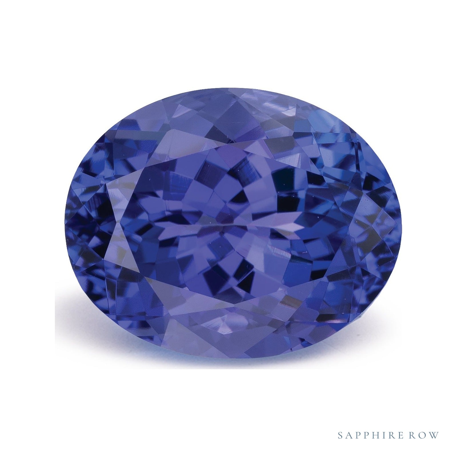 3.32 ct natural blue tanzanite from Tanzania, oval cut | Sapphire Row · cut4