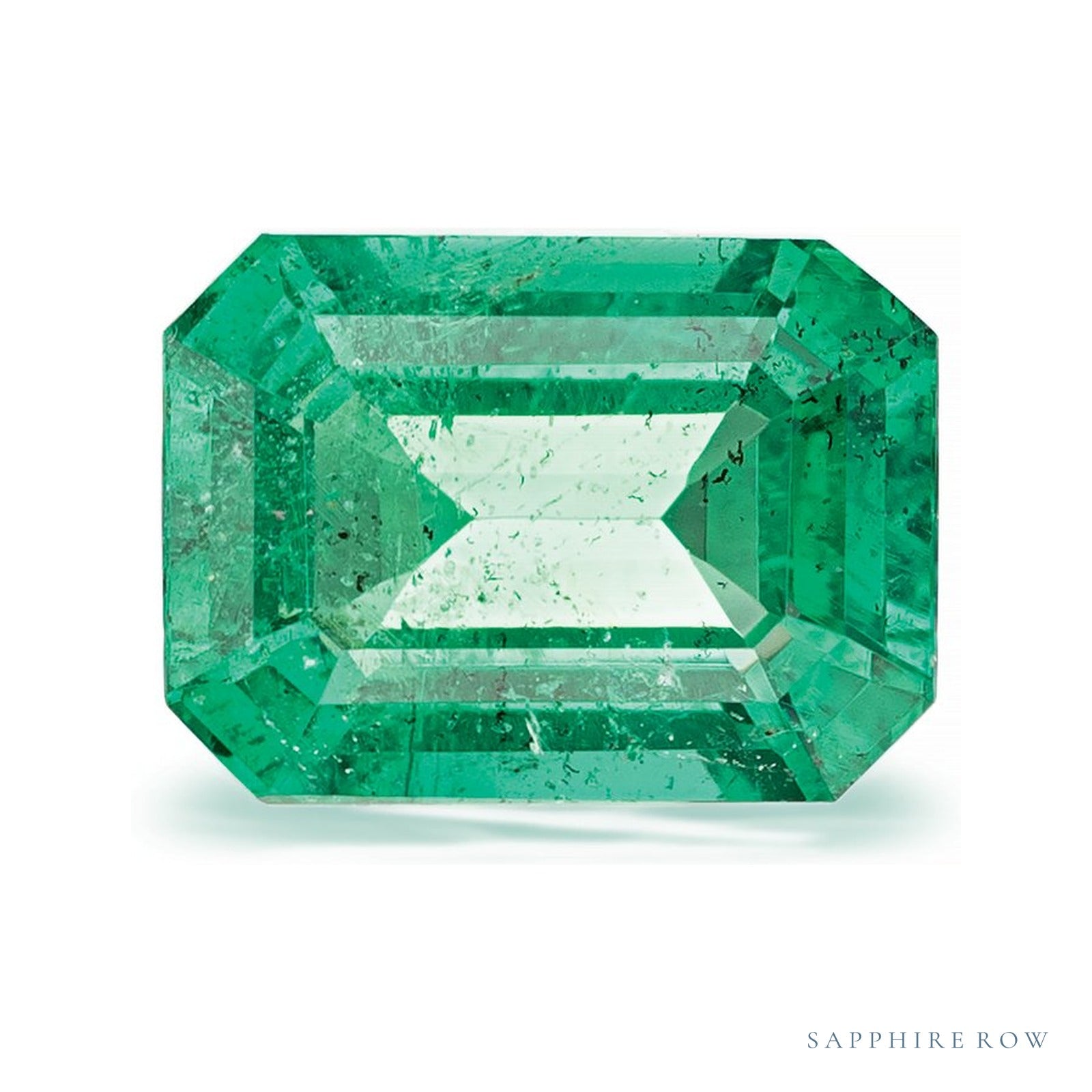 1.69 ct natural green emerald from Zambia, emerald cut | Sapphire Row · cut4
