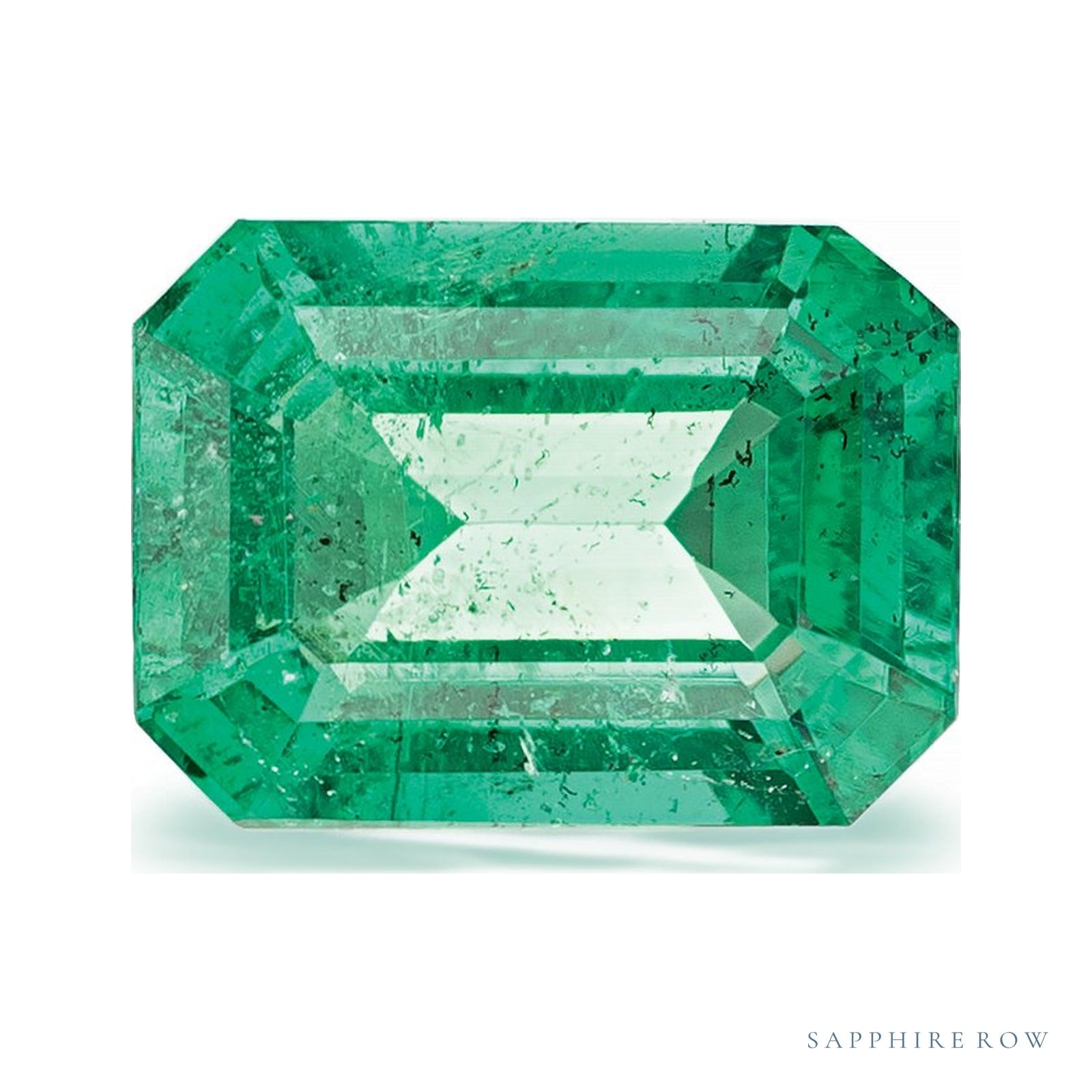 1.69 ct natural green emerald from Zambia, emerald cut | Sapphire Row · cut4