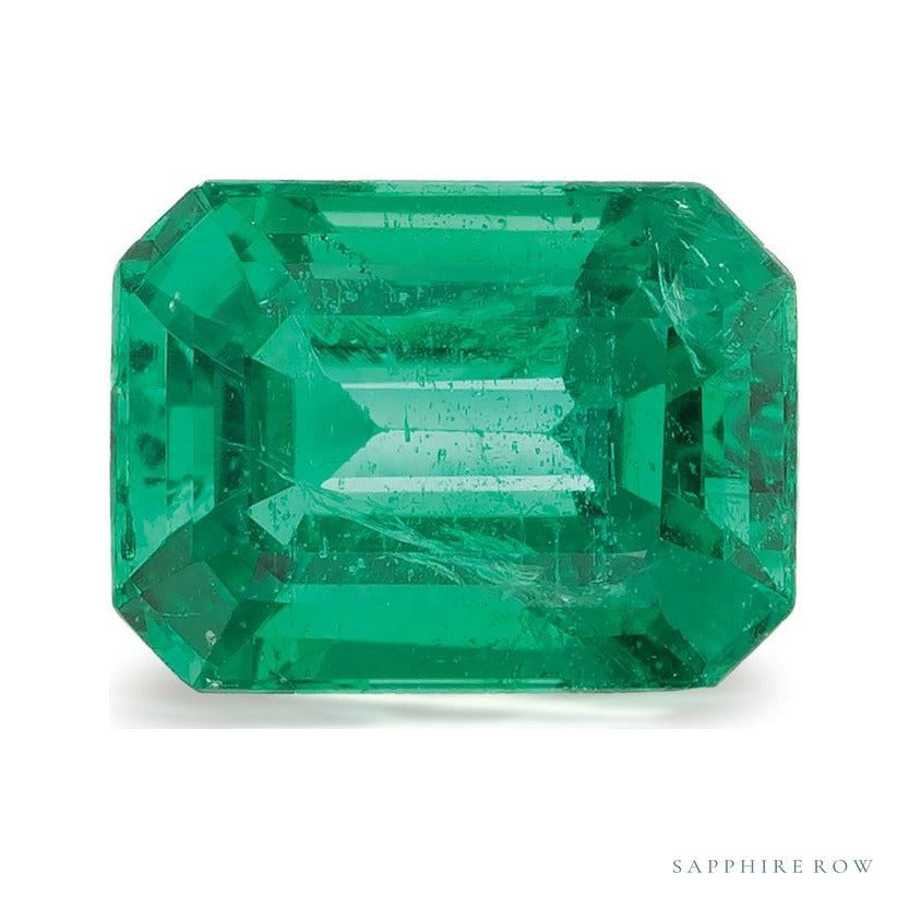 1.47 ct natural green emerald from Zambia, emerald cut | Sapphire Row · cut4 · cut5