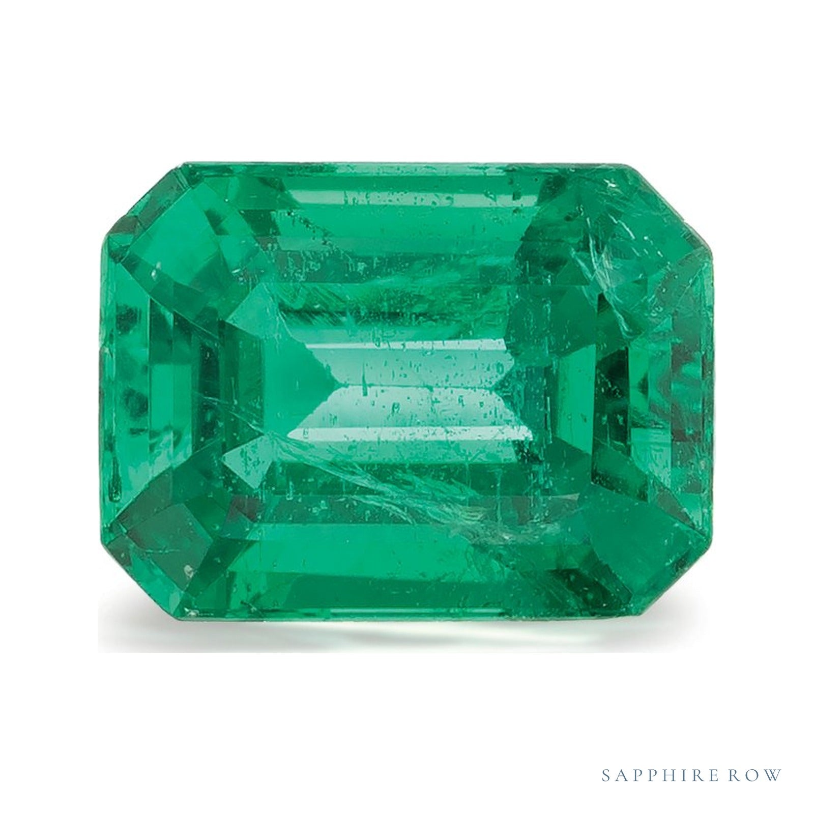 1.47 ct natural green emerald from Zambia, emerald cut | Sapphire Row · cut4