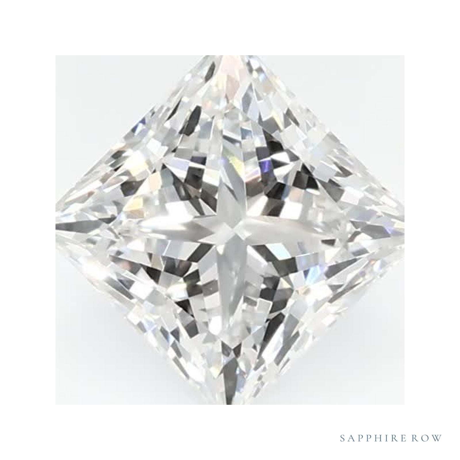 0.94 ct Lab-Grown Diamond – E VVS2 – Square Cut – GCAL Certified — Sapphire Row · cut4