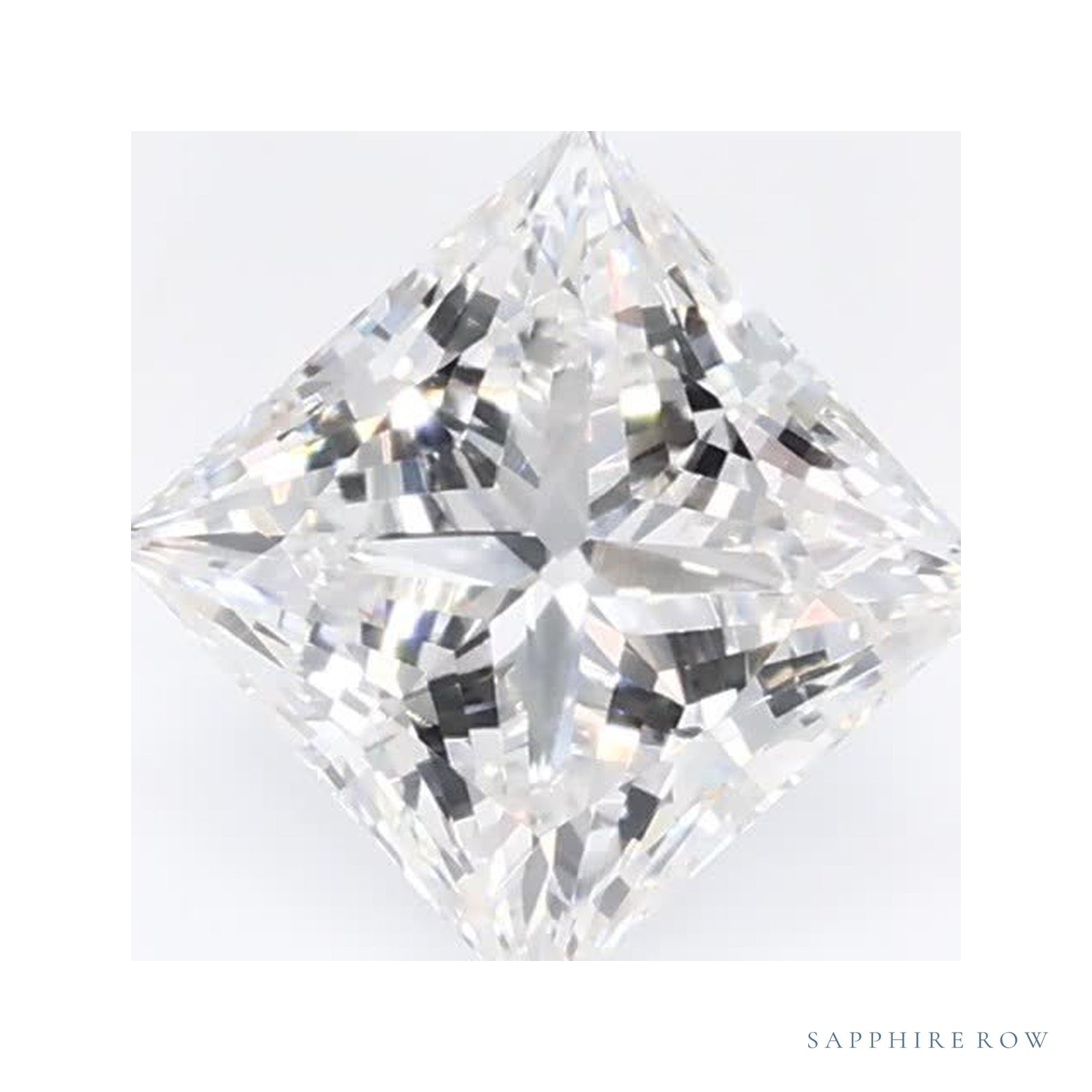 0.78 ct Lab-Grown Diamond – E VVS2 – Square Cut – GCAL Certified — Sapphire Row · cut4