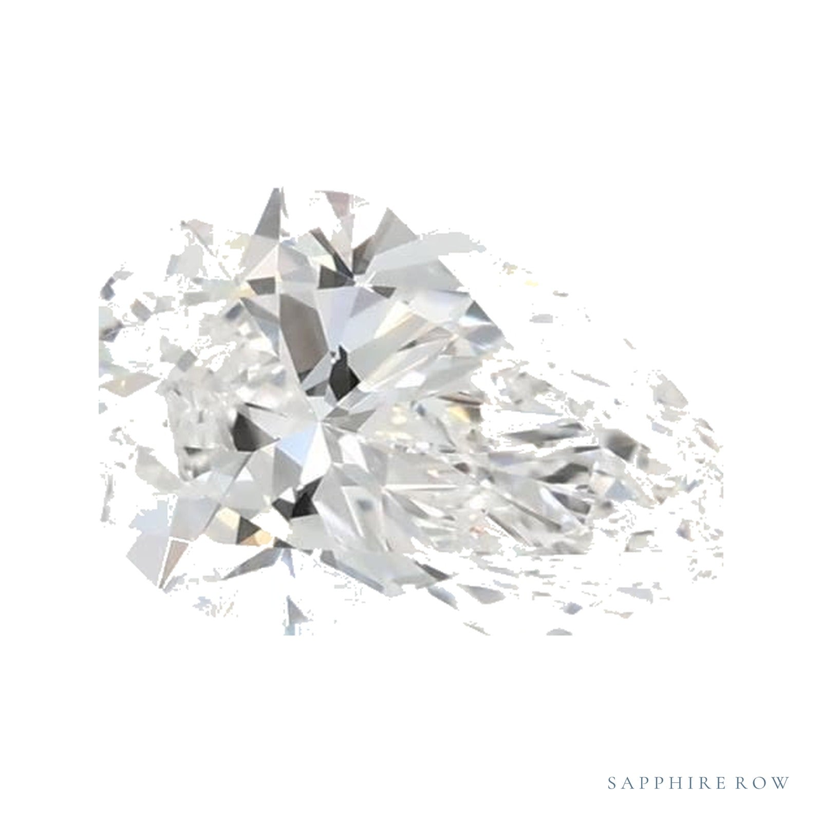 0.72 ct Lab-Grown Diamond – E VS1 – Pear Cut – GCAL Certified — Sapphire Row · cut4