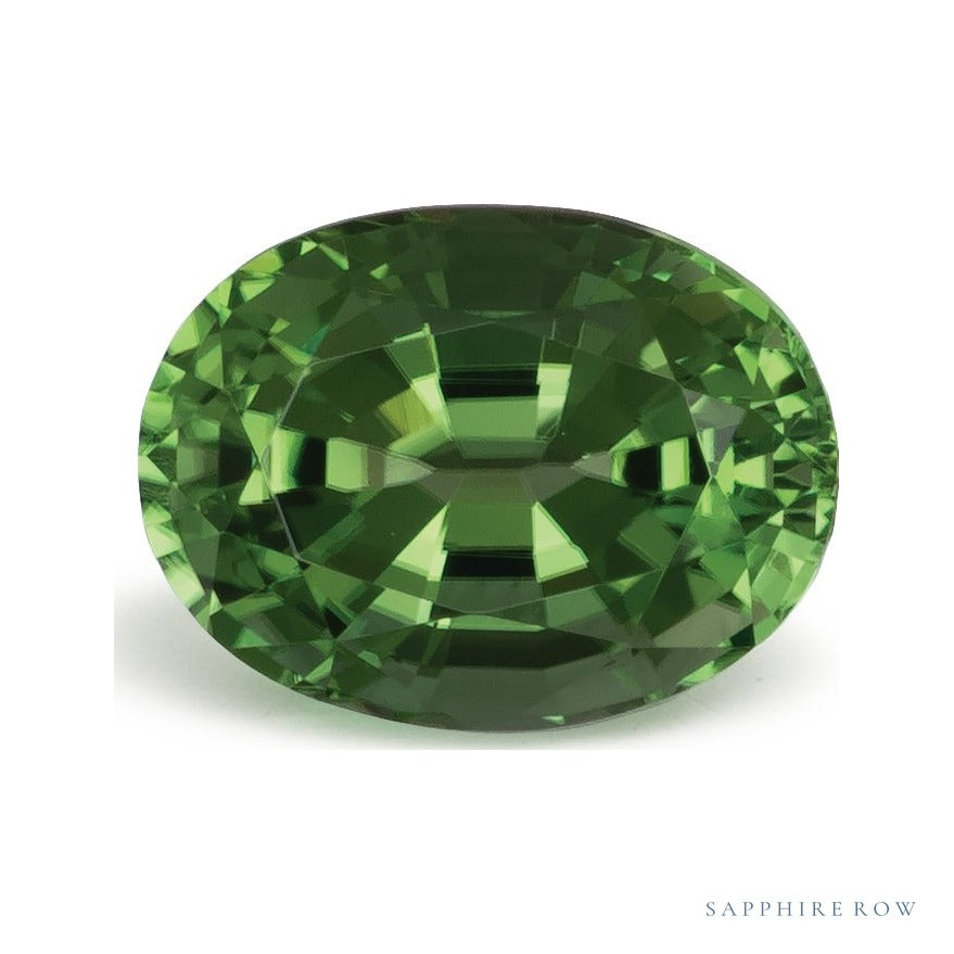 1.83 ct natural mint tourmaline from Tanzania, oval cut | Sapphire Row · cut4 · cut5