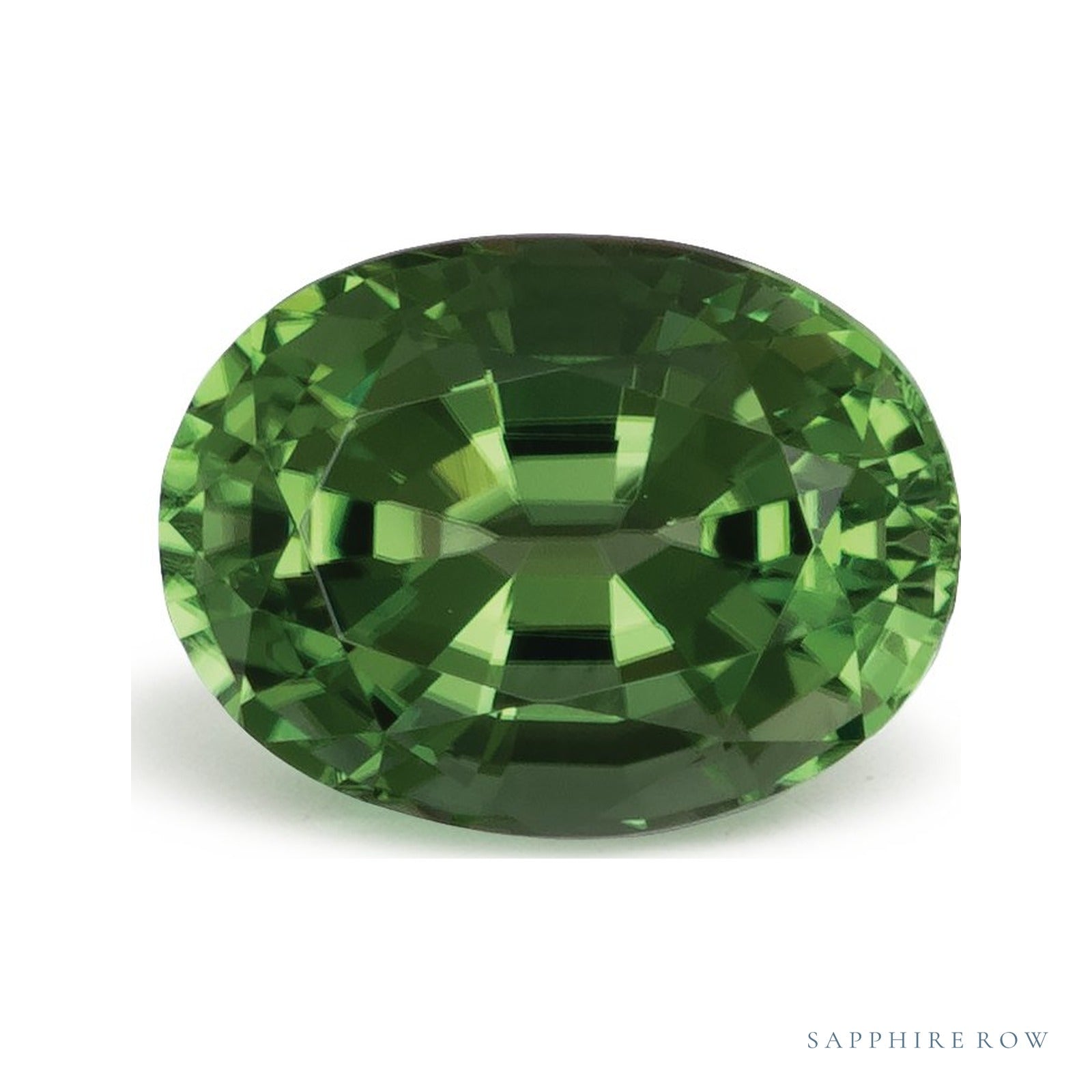 1.83 ct natural mint tourmaline from Tanzania, oval cut | Sapphire Row · cut4