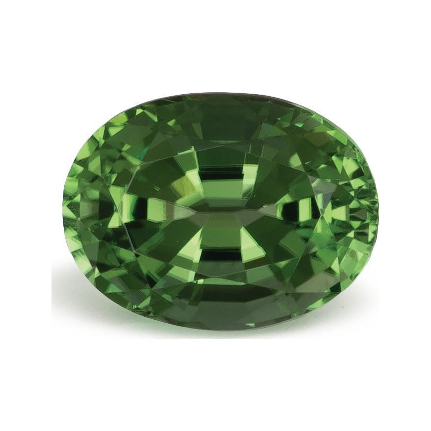 1.83 ct natural mint tourmaline from Tanzania, oval cut | Sapphire Row · cut7