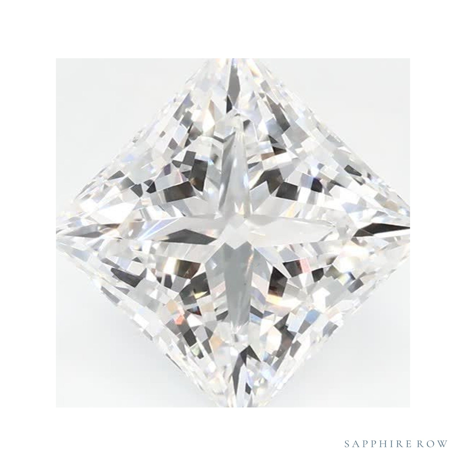 3.02 ct Lab-Grown Diamond – D VVS2 – Square Cut – GCAL Certified — Sapphire Row · cut4