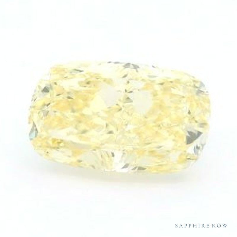 2.12 ct lab-grown fancy intense yellow diamond, elongated cushion cut | Sapphire Row · cut7