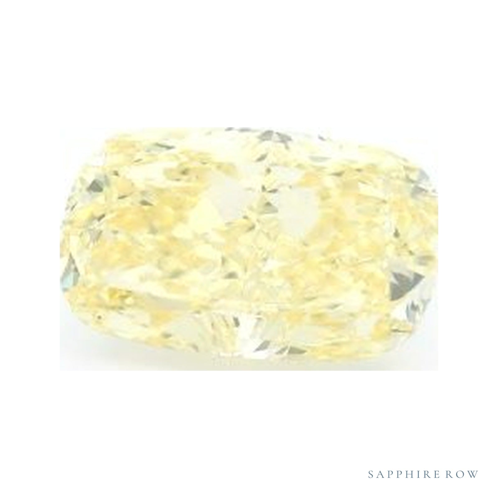 2.12 ct lab-grown fancy intense yellow diamond, elongated cushion cut | Sapphire Row · cut4
