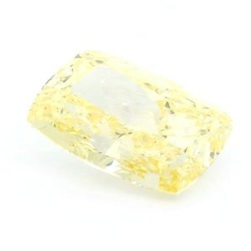 1.77 ct lab-grown fancy intense yellow diamond, elongated cushion cut | Sapphire Row · cut7