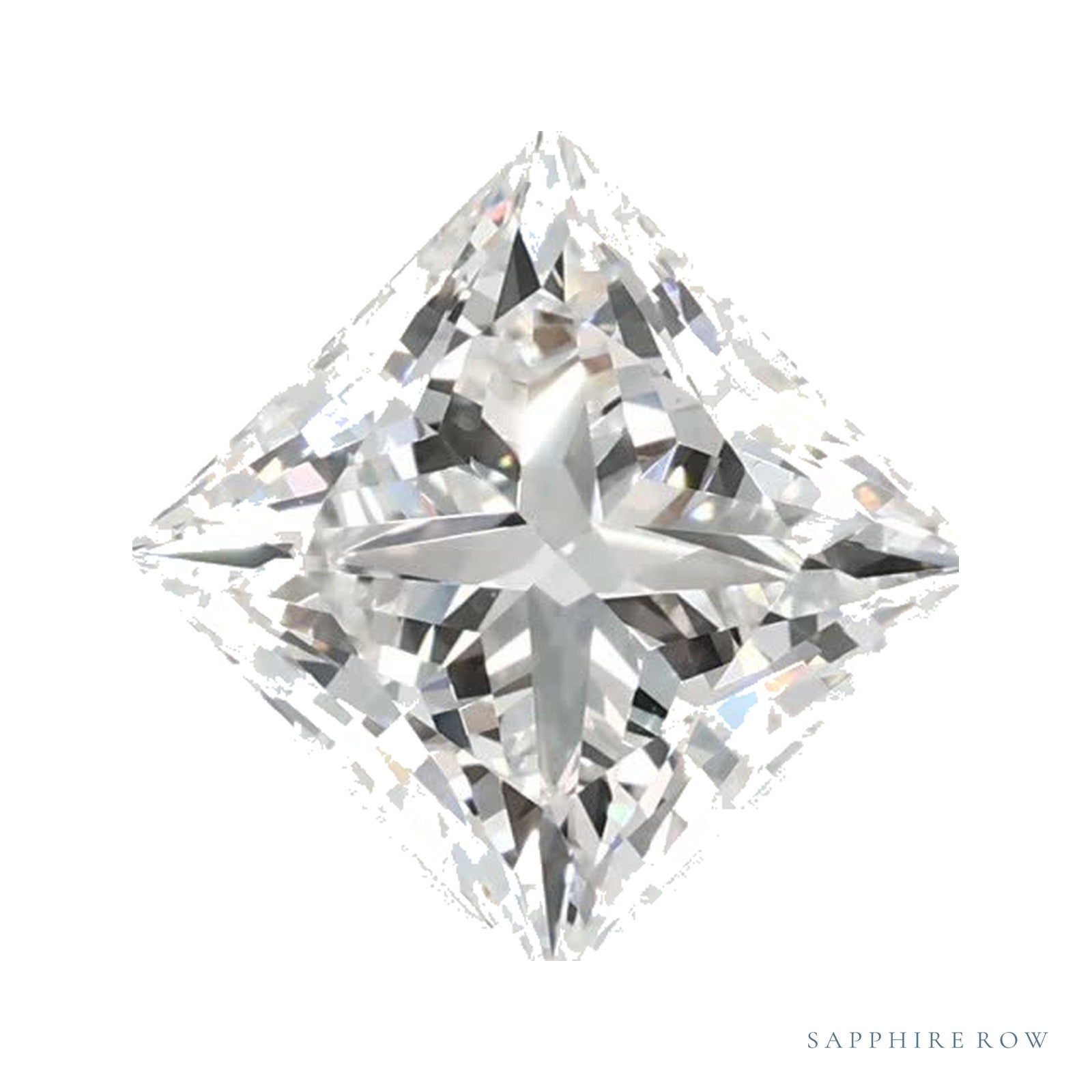1.37 ct lab-grown diamond, square cut | Sapphire Row · cut4