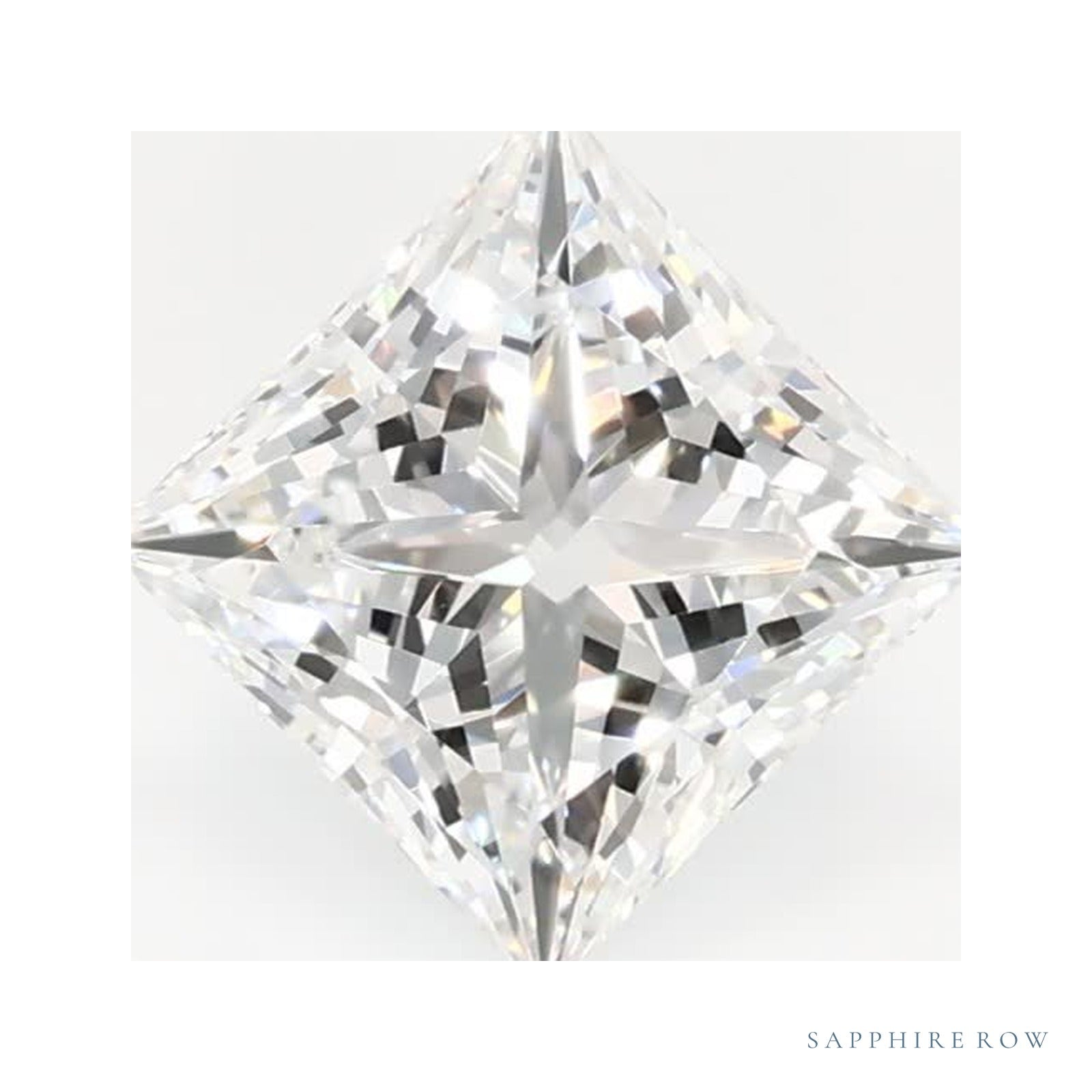 1.07 ct lab-grown diamond, square cut | Sapphire Row · cut4