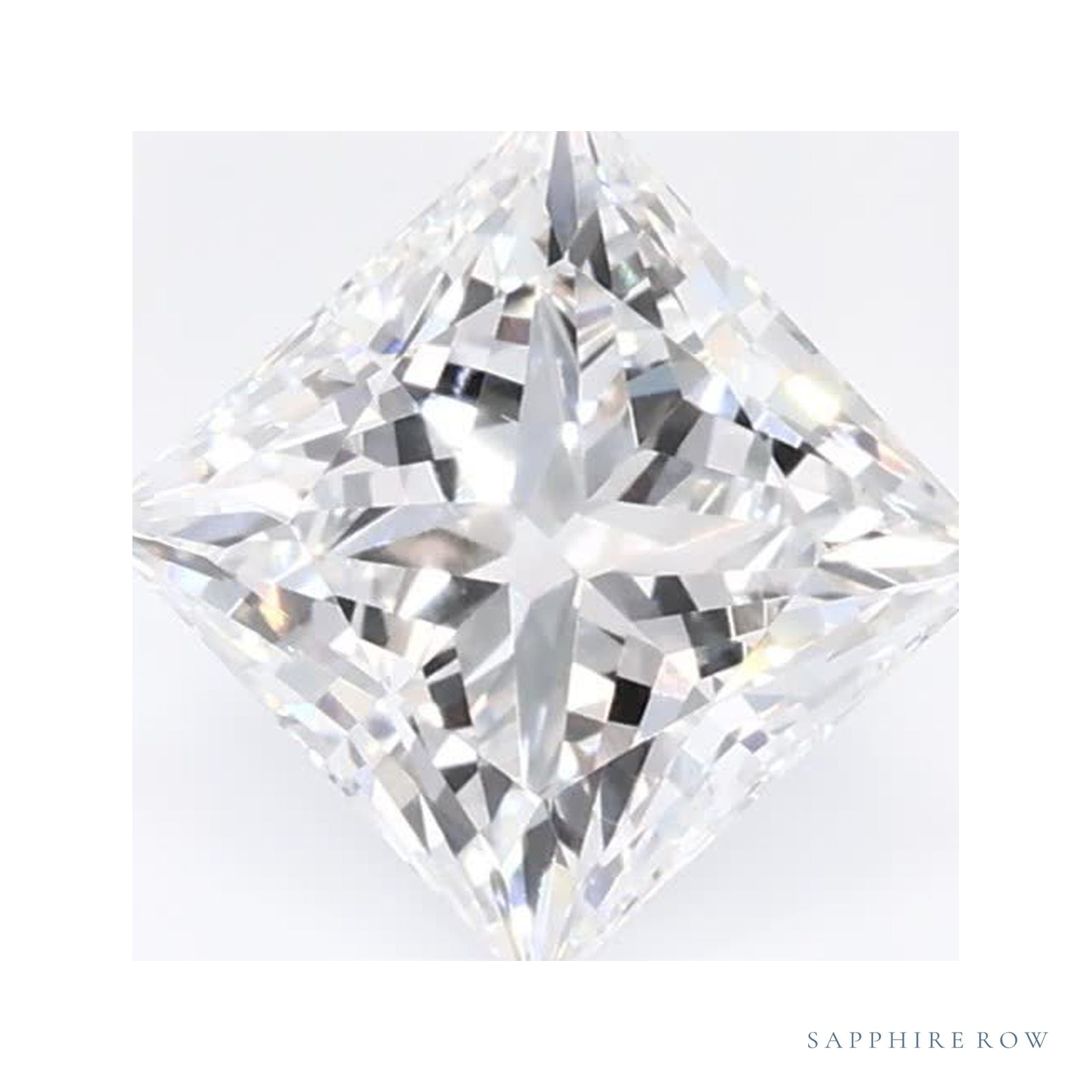0.99 ct Lab-Grown Diamond – D VVS2 – Square Cut – GCAL Certified — Sapphire Row · cut4