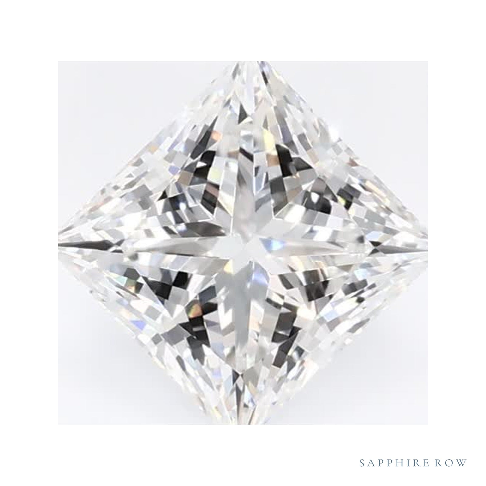 0.96 ct lab-grown diamond, square cut | Sapphire Row · cut4