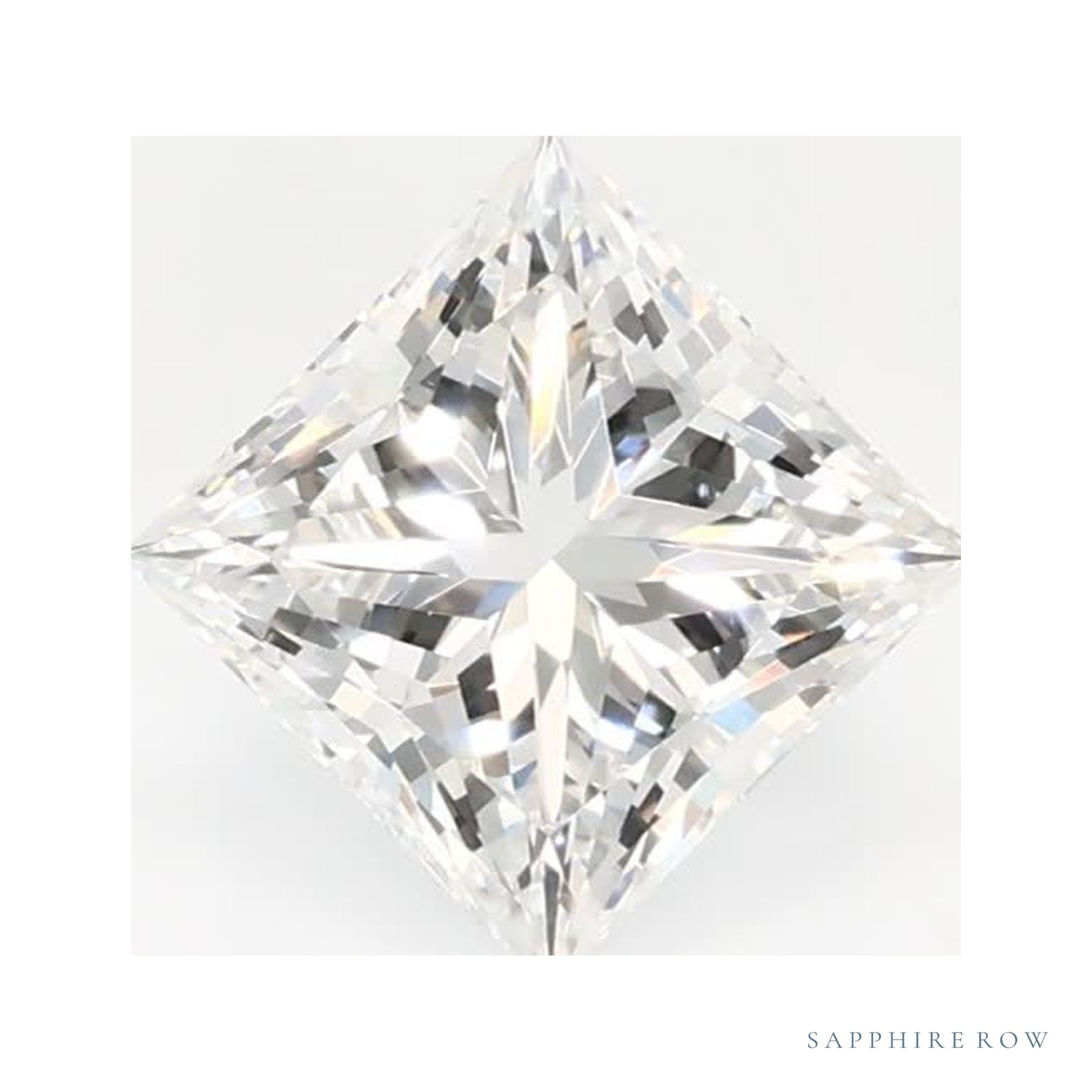 0.96 ct lab-grown diamond, square cut | Sapphire Row · cut4