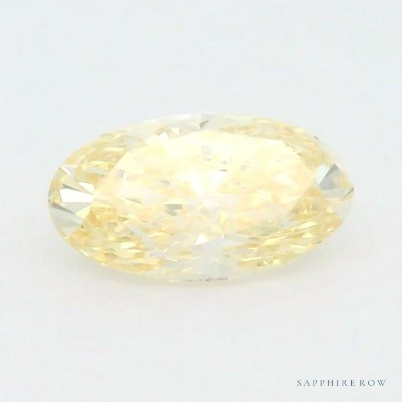 0.78 ct lab-grown fancy intense yellow diamond, oval cut | Sapphire Row · cut7