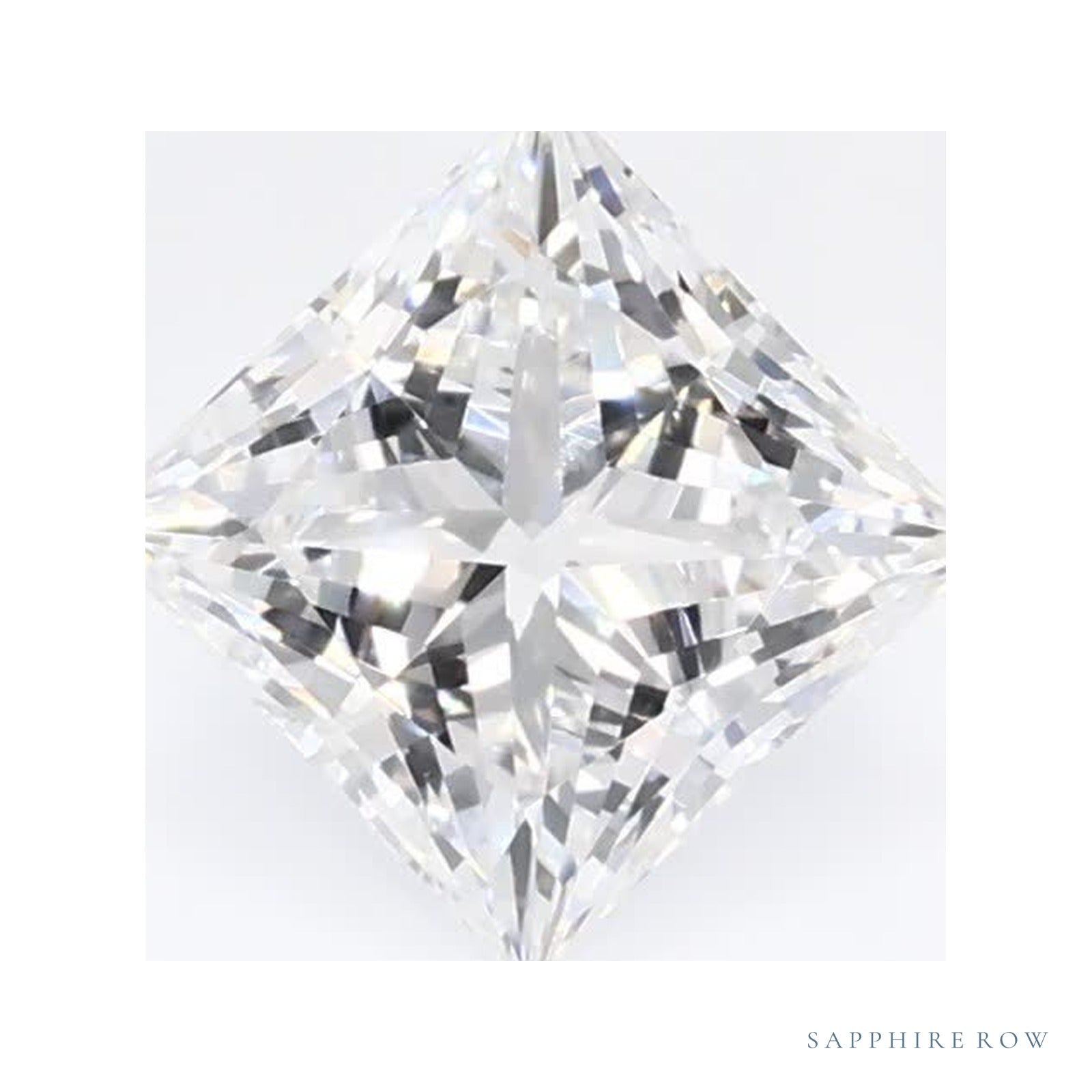0.78 ct lab-grown diamond, square cut | Sapphire Row · cut4