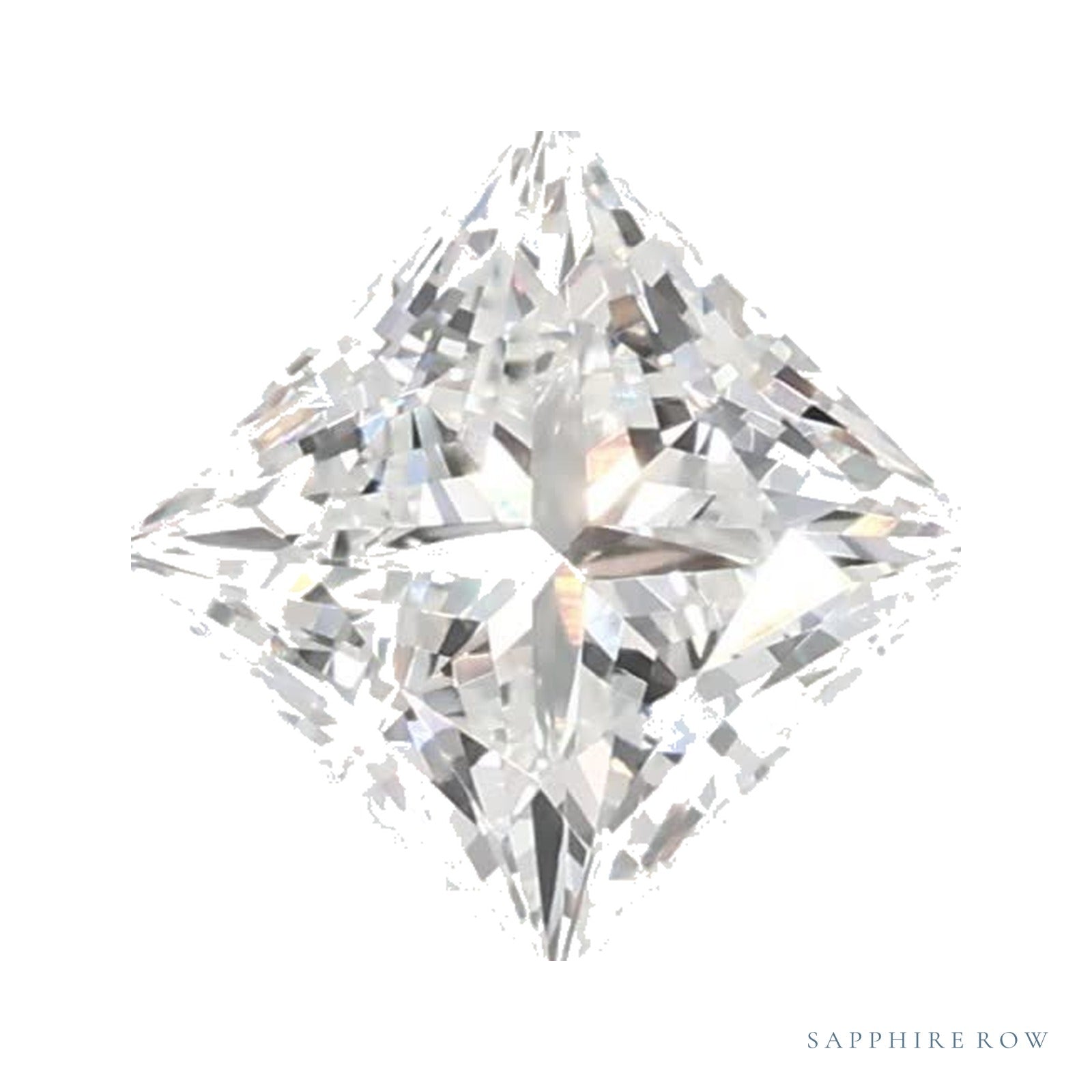 0.77 ct lab-grown diamond, square cut | Sapphire Row · cut4
