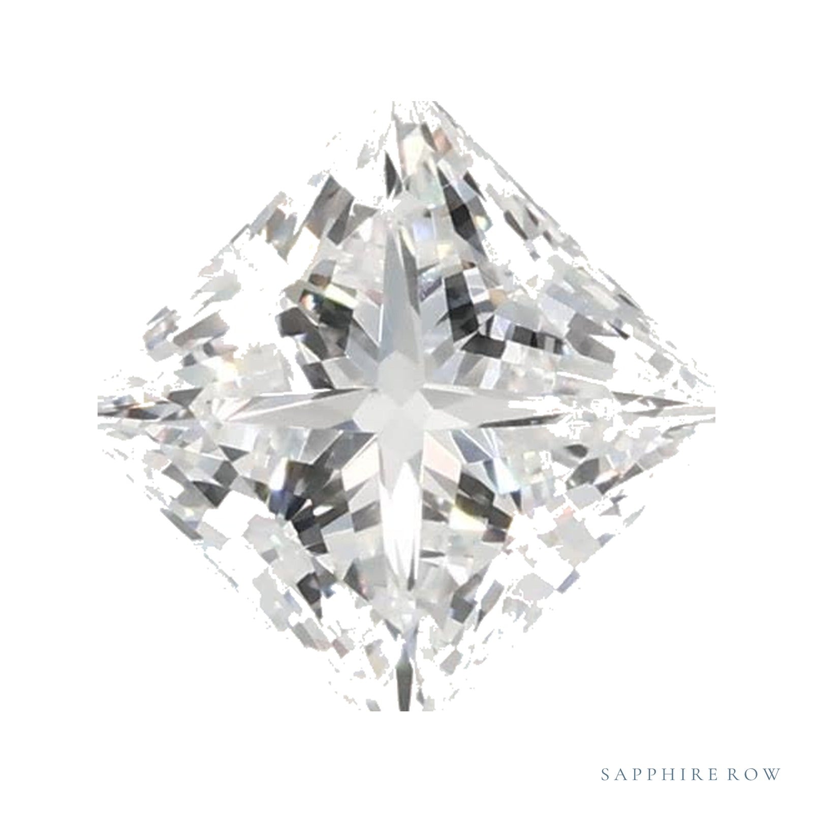 0.74 ct Lab-Grown Diamond – D VVS2 – Square Cut – GCAL Certified — Sapphire Row · cut4