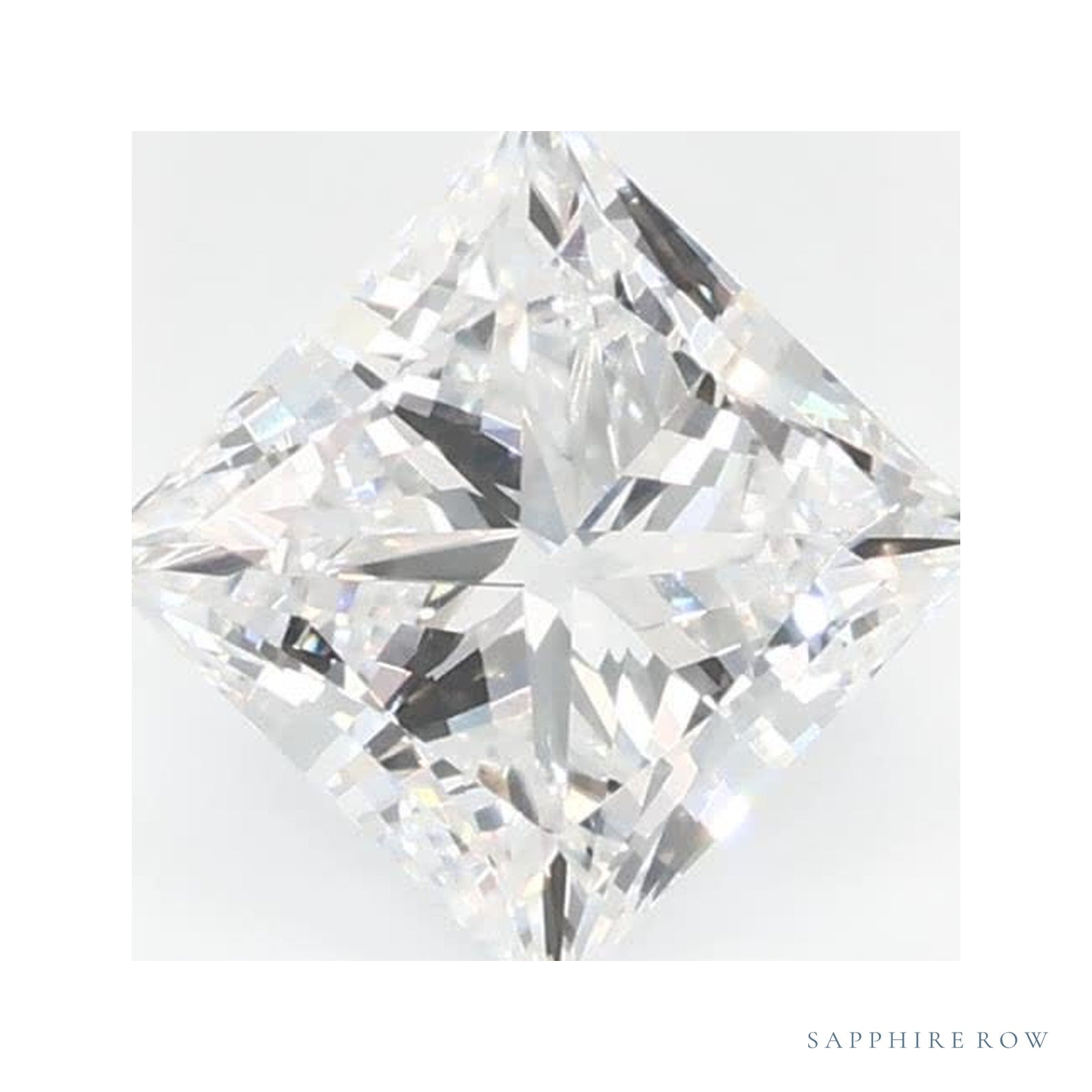 0.74 ct Lab-Grown Diamond – D VVS2 – Square Cut – GCAL Certified — Sapphire Row · cut4