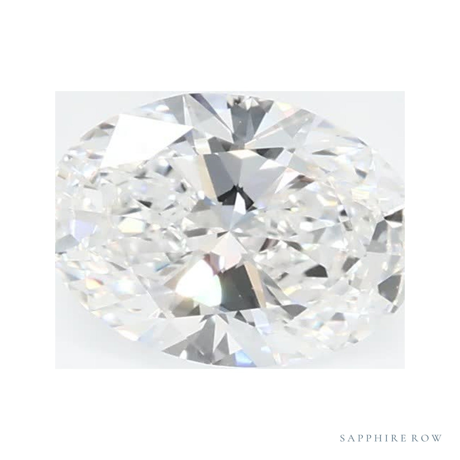 0.65 ct Lab-Grown Diamond – D VVS2 – Oval Cut – GCAL Certified — Sapphire Row · cut4