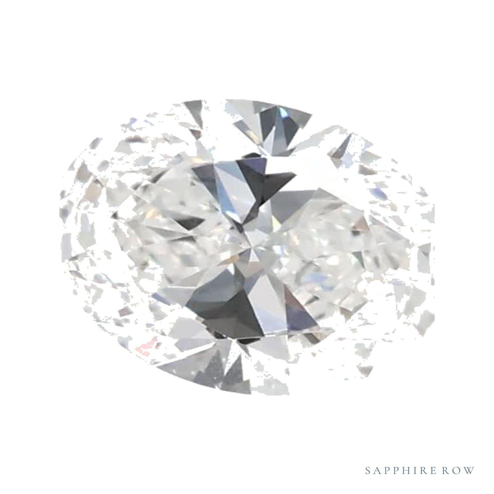 0.65 ct Lab-Grown Diamond – D VVS2 – Oval Cut – GCAL Certified — Sapphire Row · cut4
