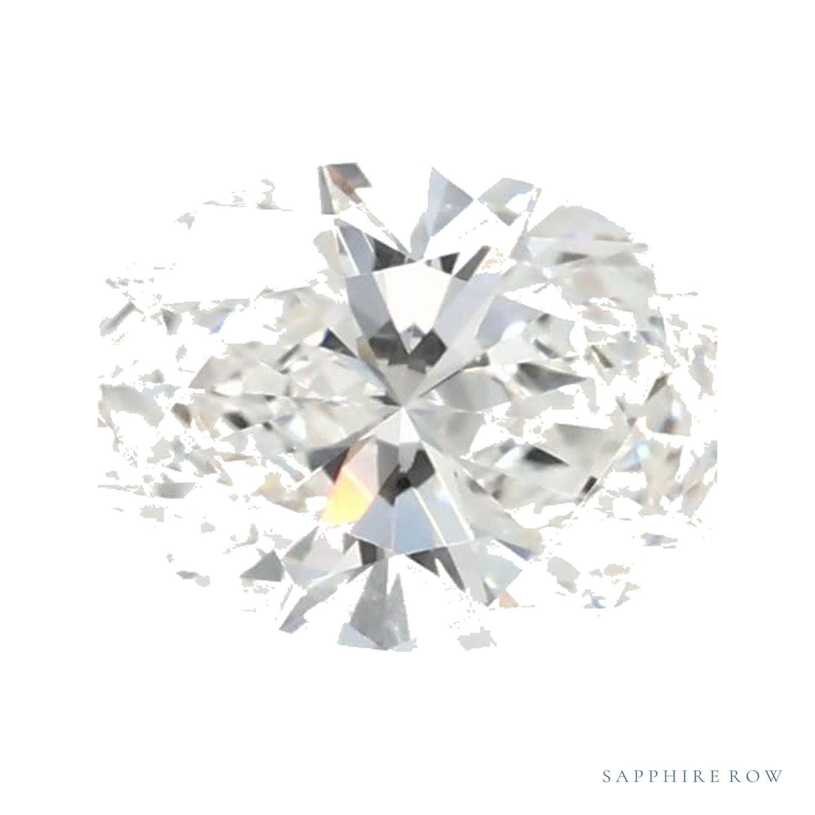 0.64 ct Lab-Grown Diamond – F VVS2 – Oval Cut – GCAL Certified — Sapphire Row · cut4
