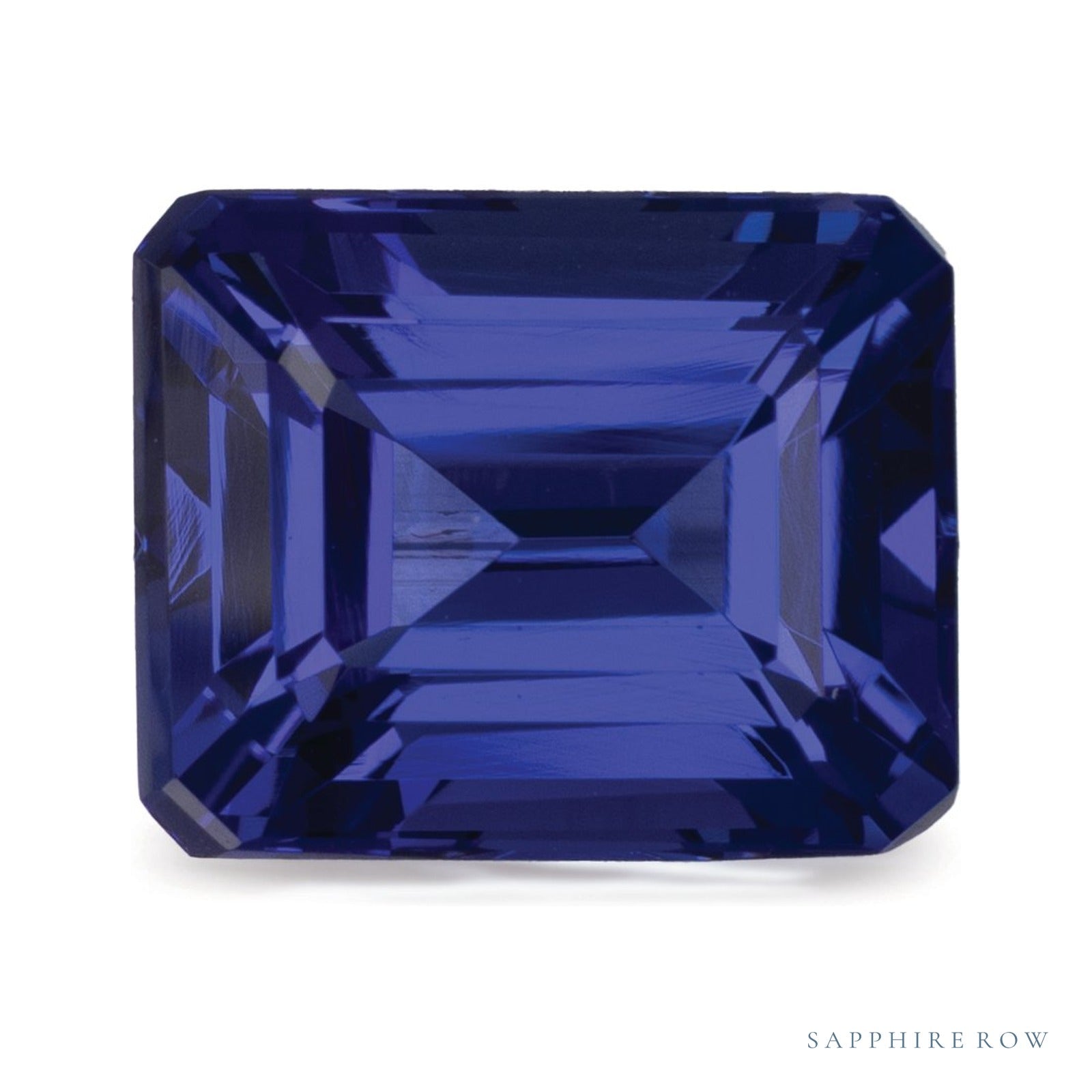 5.89 ct Natural Blue Tanzanite – Emerald Cut — Sapphire Row · cut4