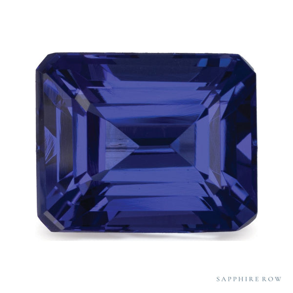 5.89 ct Natural Blue Tanzanite – Emerald Cut — Sapphire Row · cut4