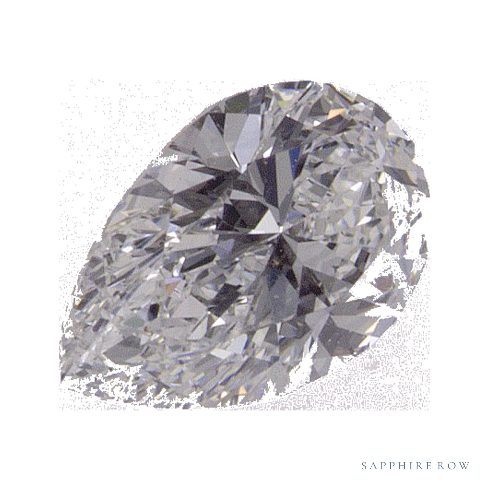 0.71 ct Natural Diamond – E VVS2 – Pear Cut – GIA Certified — Sapphire Row · cut4