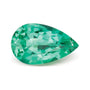 0.71 ct natural green emerald from Zambia, pear cut | Sapphire Row · cut7