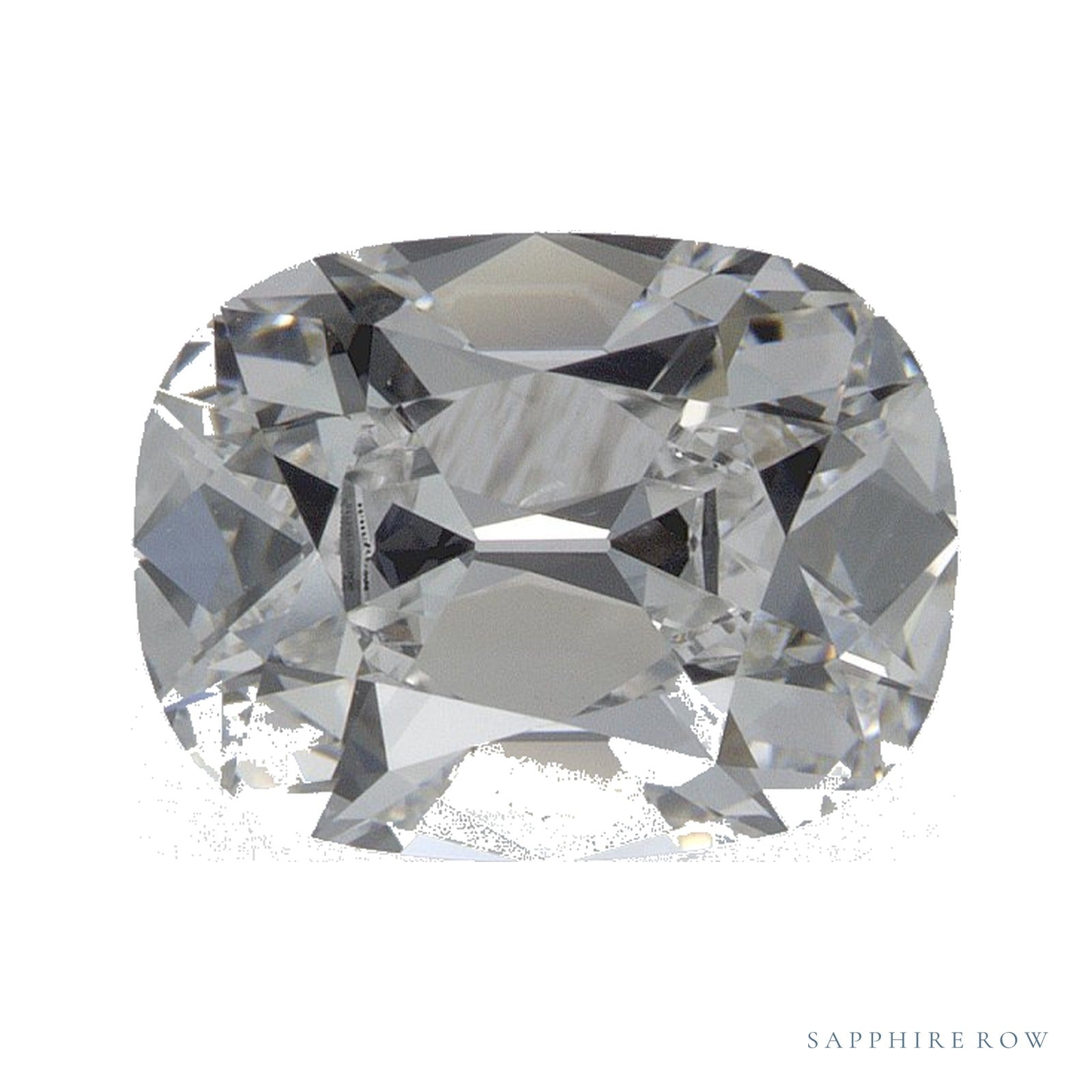 2.06 ct Lab-Grown Diamond – E VVS2 – Elongated Cushion Cut – Old Mine Cut – GCAL Certified — Sapphire Row · cut4