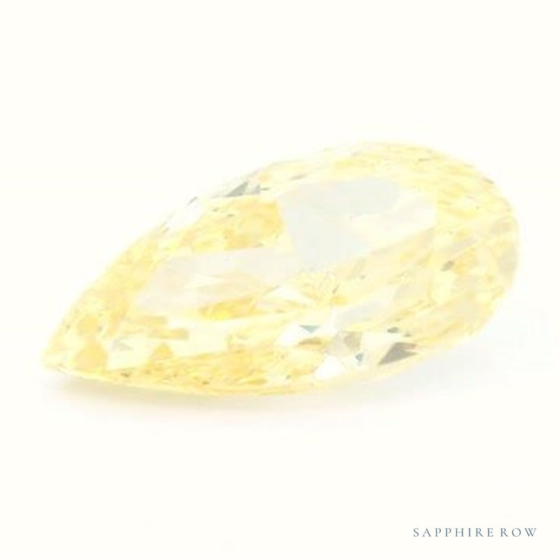 1.67 ct lab-grown fancy vivid yellow diamond, pear cut | Sapphire Row · cut7