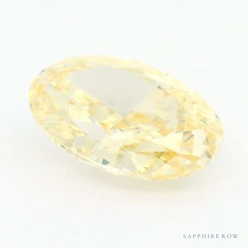 1.14 ct lab-grown fancy vivid yellow diamond, oval cut | Sapphire Row · cut7