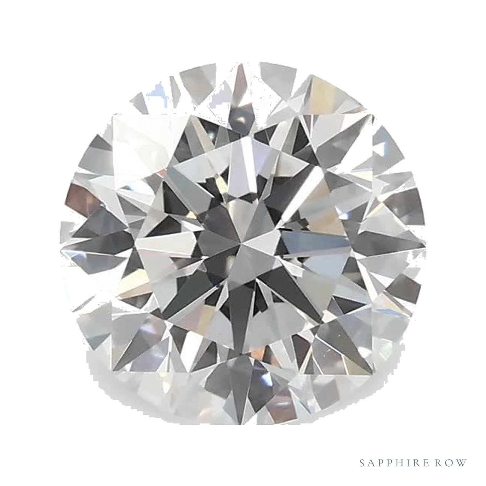 0.95 ct Lab-Grown Diamond – E VVS2 – Round Cut – GCAL Certified — Sapphire Row · cut4