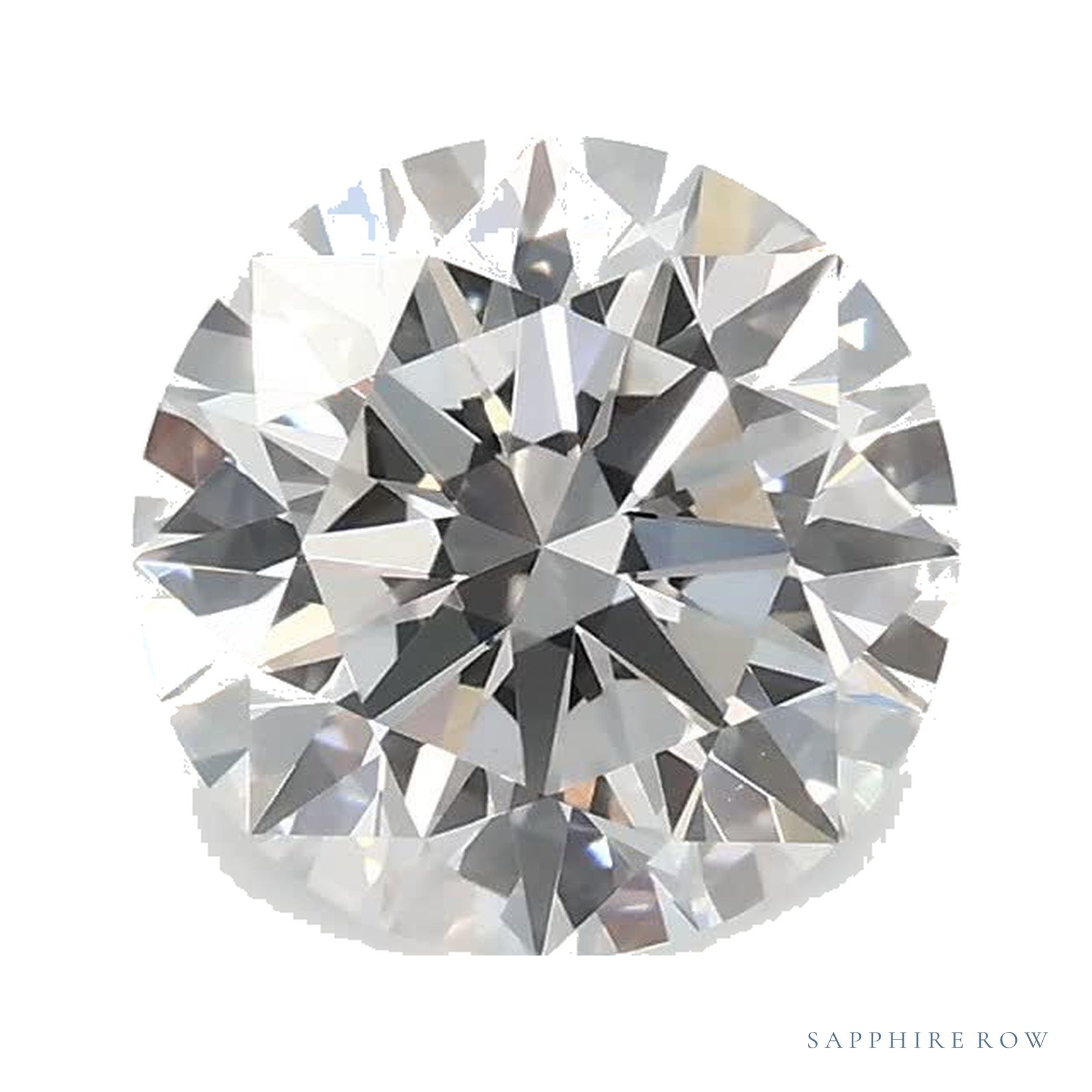 0.95 ct Lab-Grown Diamond – E VVS2 – Round Cut – GCAL Certified — Sapphire Row · cut4