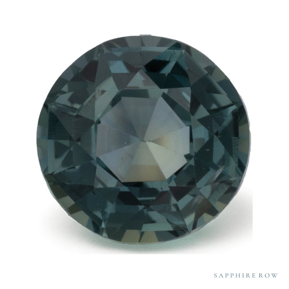 1.61 ct natural teal sapphire from Madagascar, round cut | Sapphire Row · cut7