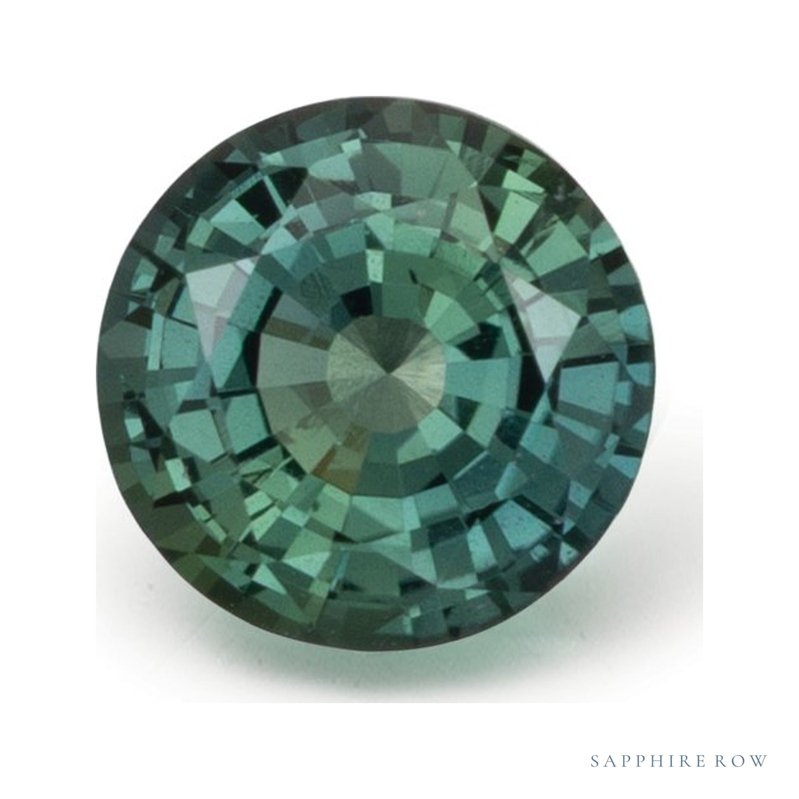 0.96 ct Natural Teal Sapphire (Heated) – Round Cut – Thailand — Sapphire Row · cut4