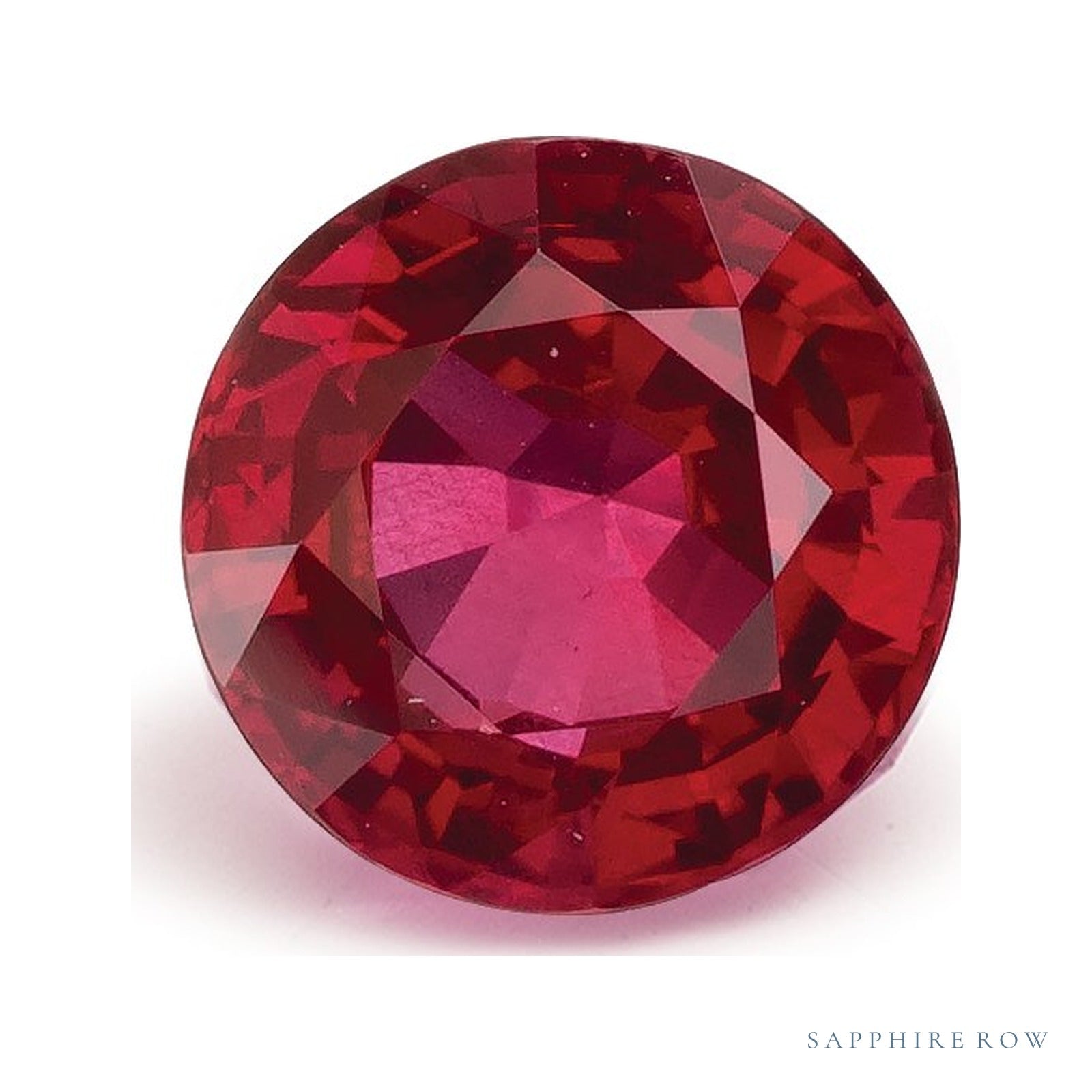 1.02 ct Natural Red Ruby (Heated) – Round Cut – Mozambique — Sapphire Row · cut4