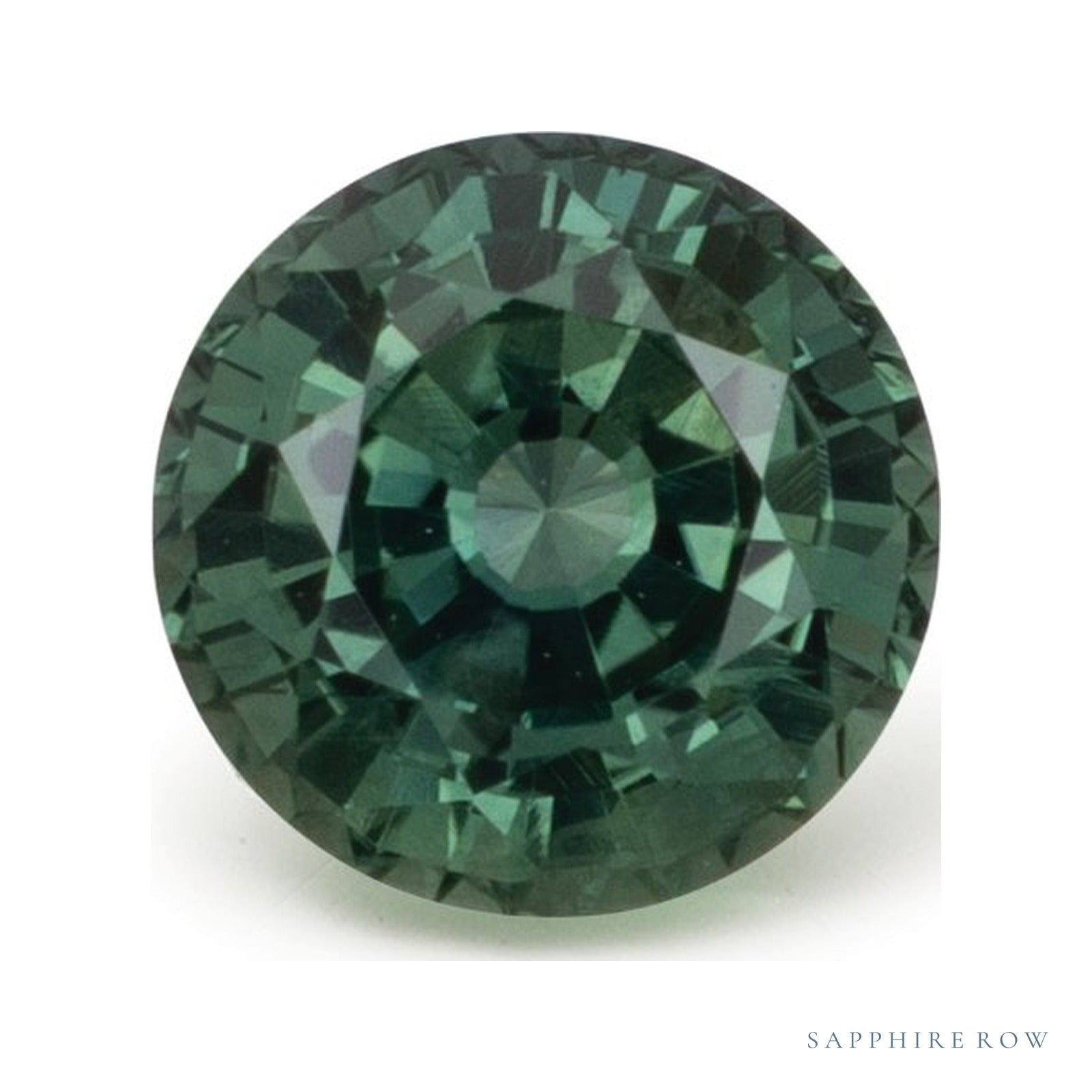 0.95 ct Natural Green Sapphire (Heated) – Round Cut – Thailand — Sapphire Row · cut4