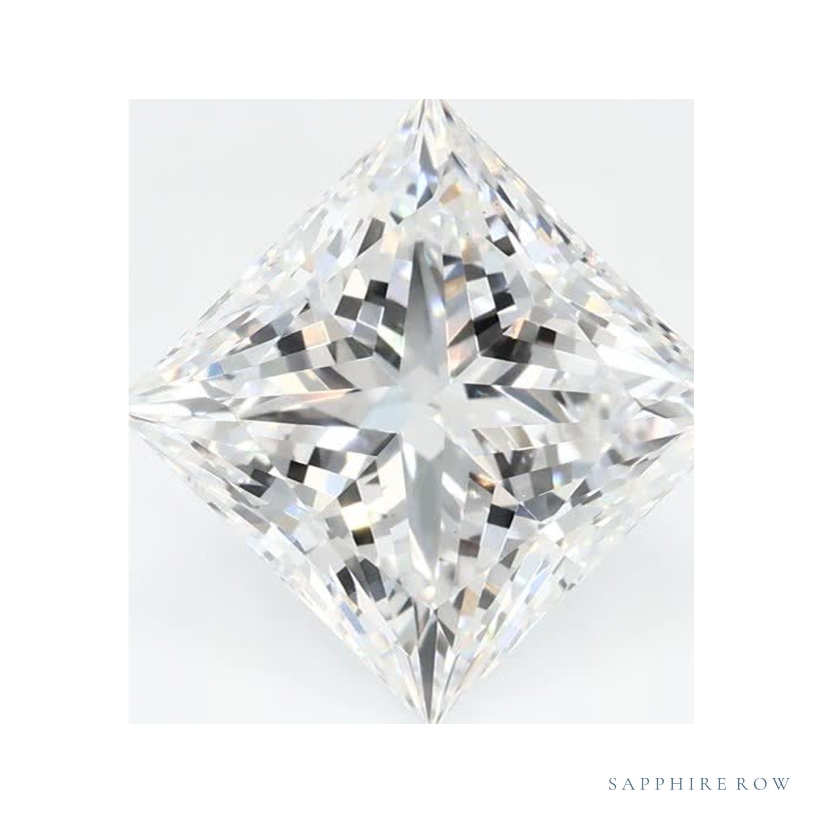 3.02 ct Lab-Grown Diamond – D VVS2 – Square Cut – GCAL Certified — Sapphire Row · cut4