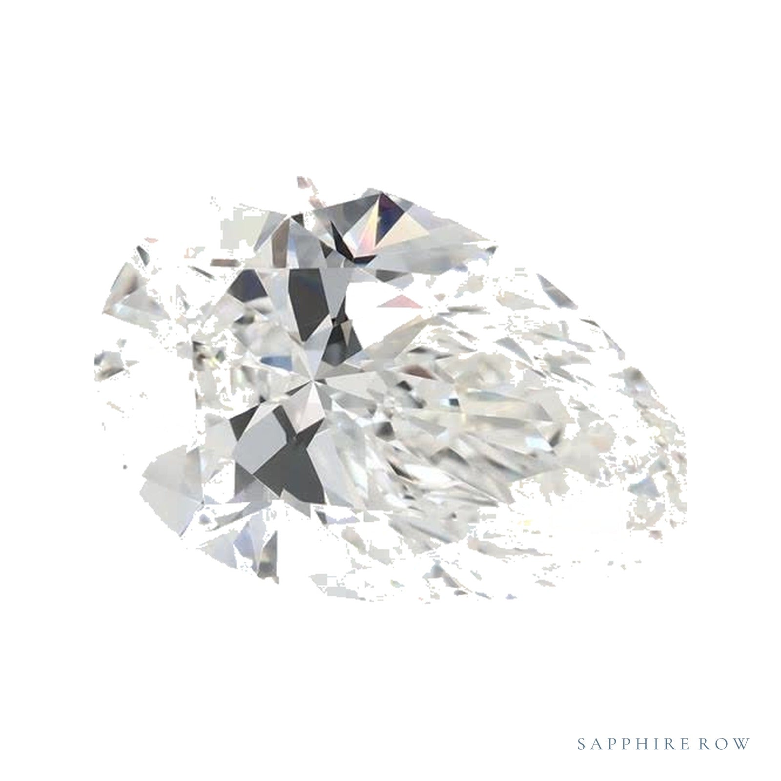 3.08 ct Lab-Grown Diamond – G VVS1 – Pear Cut – GCAL Certified — Sapphire Row · cut4