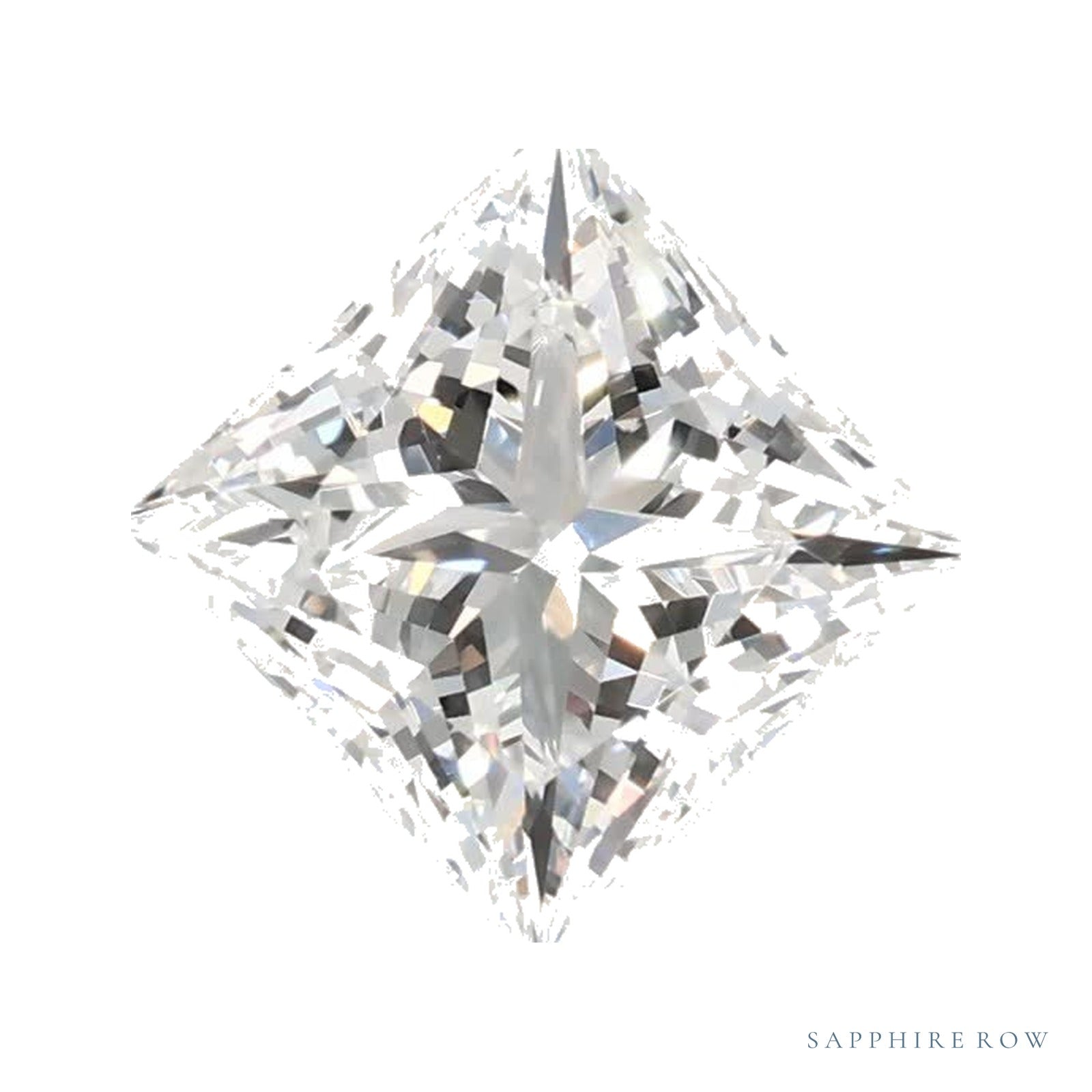 1.37 ct Lab-Grown Diamond – F VVS2 – Square Cut – GCAL Certified — Sapphire Row · cut4