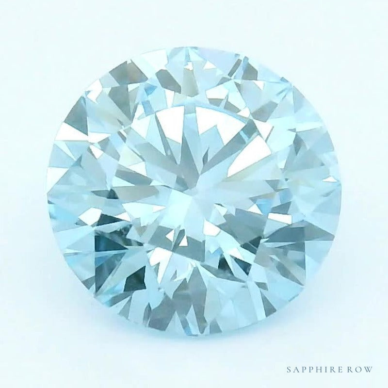 1.00 ct Lab-Grown Fancy Vivid Blue Diamond – VS1 – Round Cut – IGI Certified — Sapphire Row · cut6