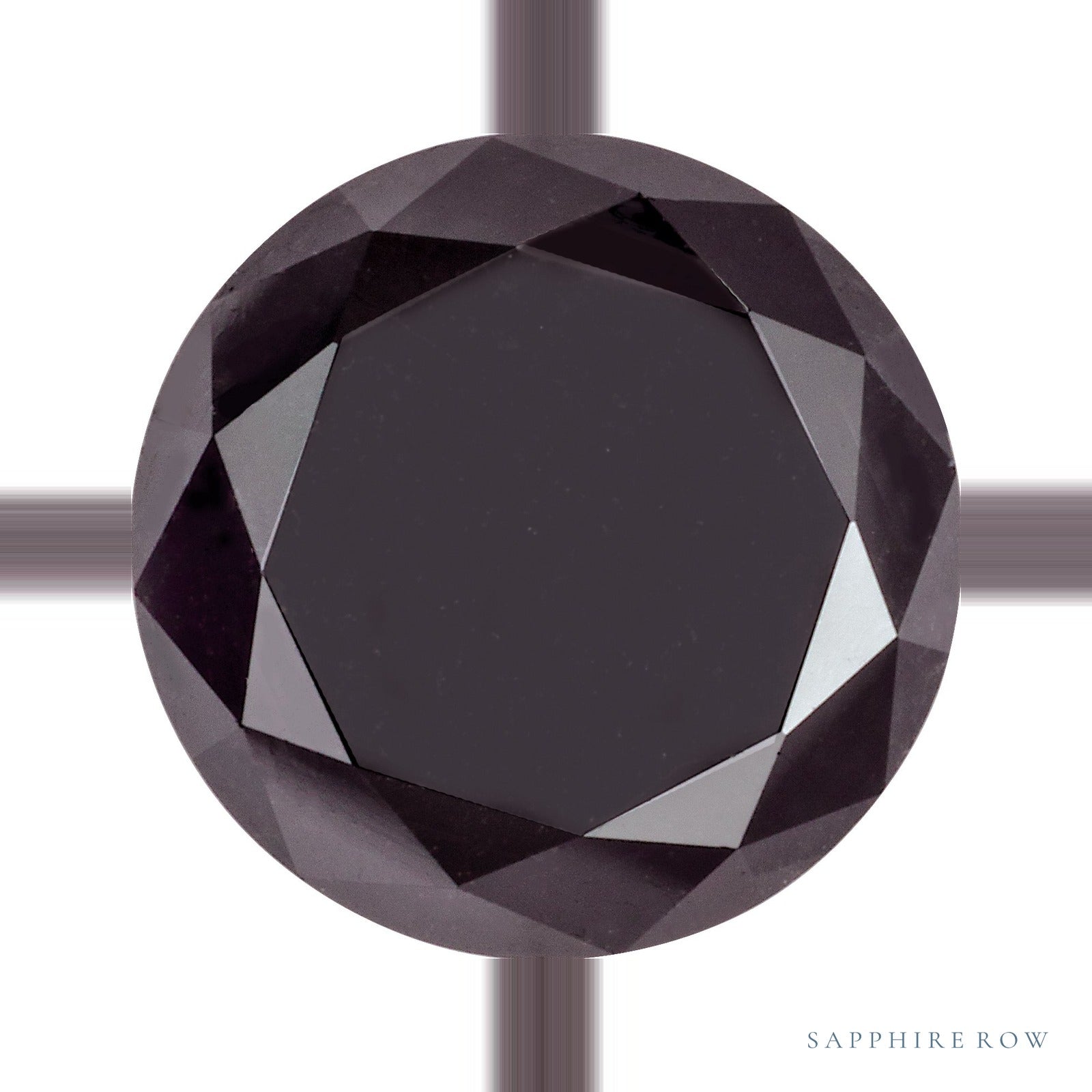 2.00 ct Natural Diamond (Color Enhanced) – Black Opaque – Round Cut — Sapphire Row · cut6