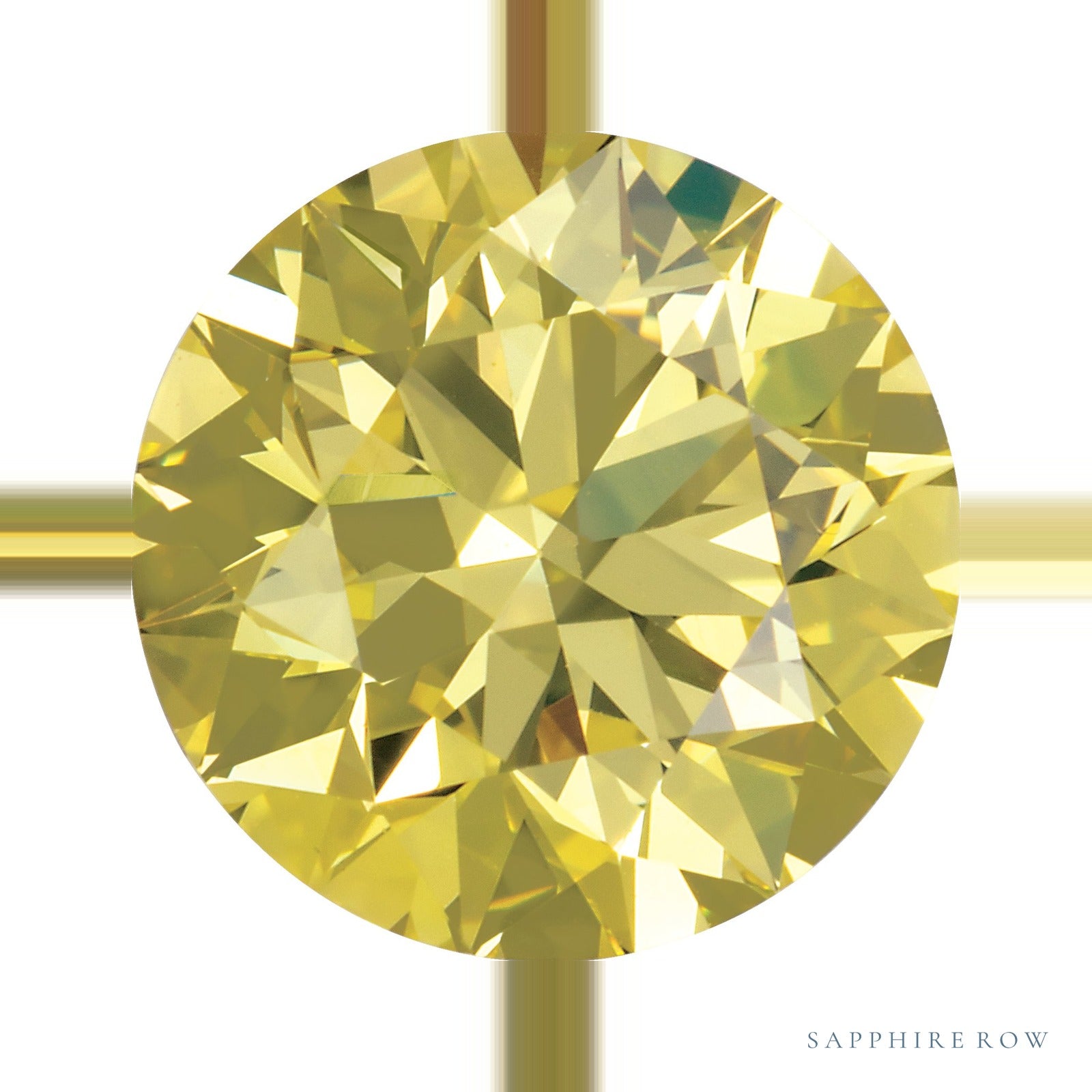 1.00 ct Natural Diamond (Color Enhanced) – Canary Yellow SI – Round Cut — Sapphire Row · cut6