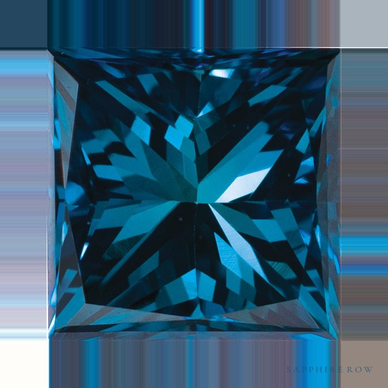 1.00 ct Natural Diamond (Color Enhanced) – Teal Blue SI – Square Cut — Sapphire Row · cut6
