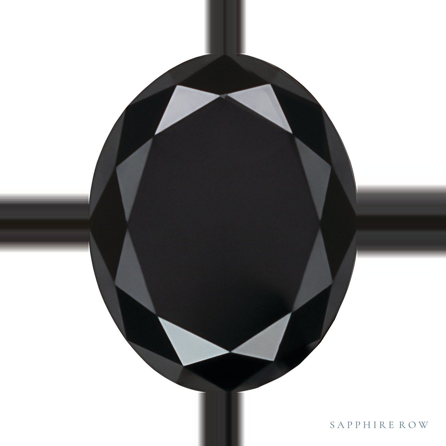 1.00 ct Natural Diamond (Color Enhanced) – Black Opaque – Oval Cut — Sapphire Row · cut6