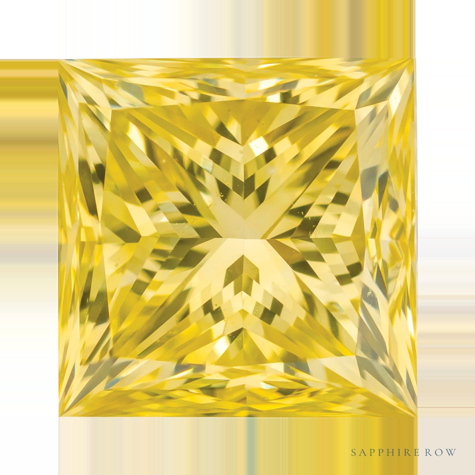 0.75 ct Natural Diamond (Color Enhanced) – Yellow SI – Square Cut — Sapphire Row · cut6